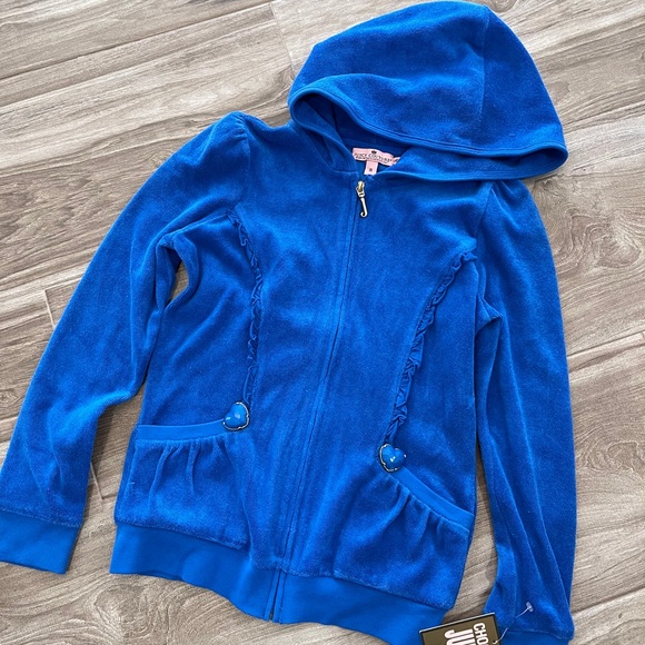 Juicy Couture girls hoodie Royal blue NWT - Picture 6 of 6